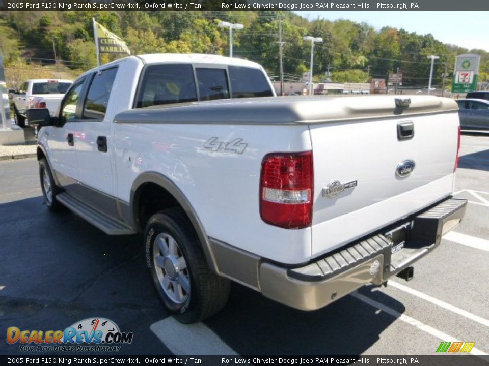 2005 Ford F150 King Ranch SuperCrew 4x4 Oxford White / Tan Photo #3