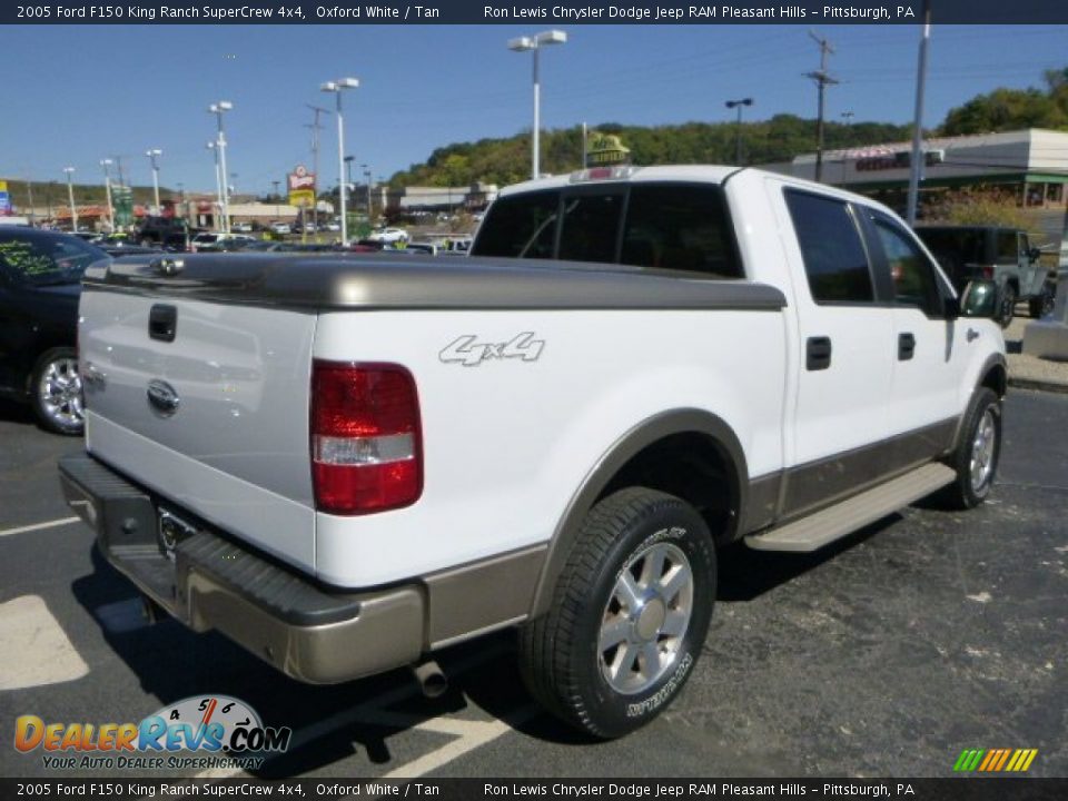 2005 Ford F150 King Ranch SuperCrew 4x4 Oxford White / Tan Photo #6