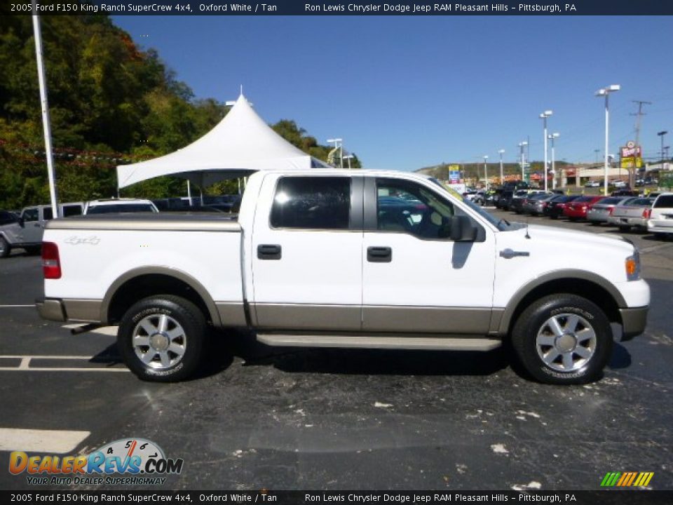 2005 Ford F150 King Ranch SuperCrew 4x4 Oxford White / Tan Photo #7