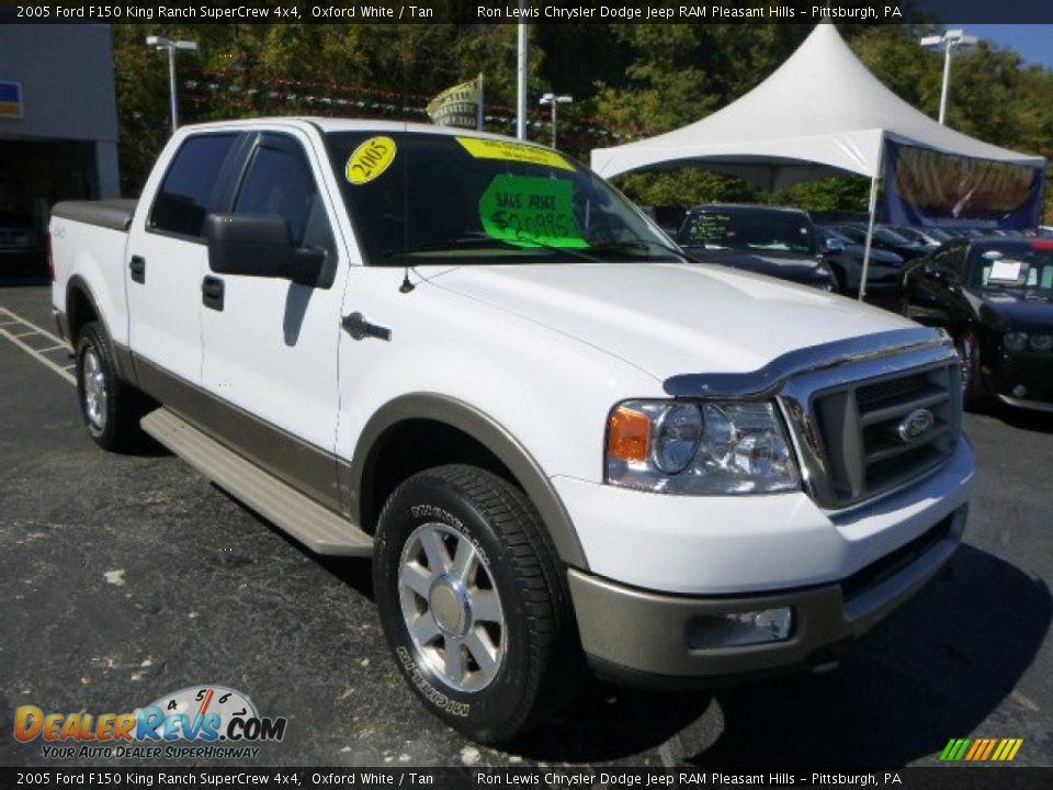 2005 Ford F150 King Ranch SuperCrew 4x4 Oxford White / Tan Photo #8