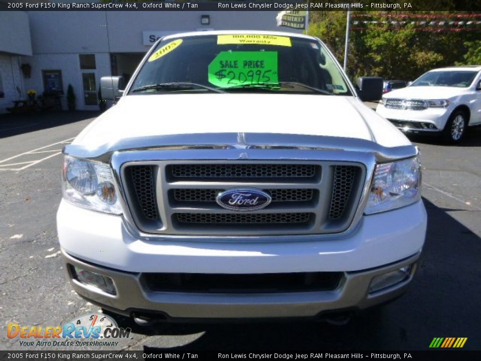 2005 Ford F150 King Ranch SuperCrew 4x4 Oxford White / Tan Photo #9