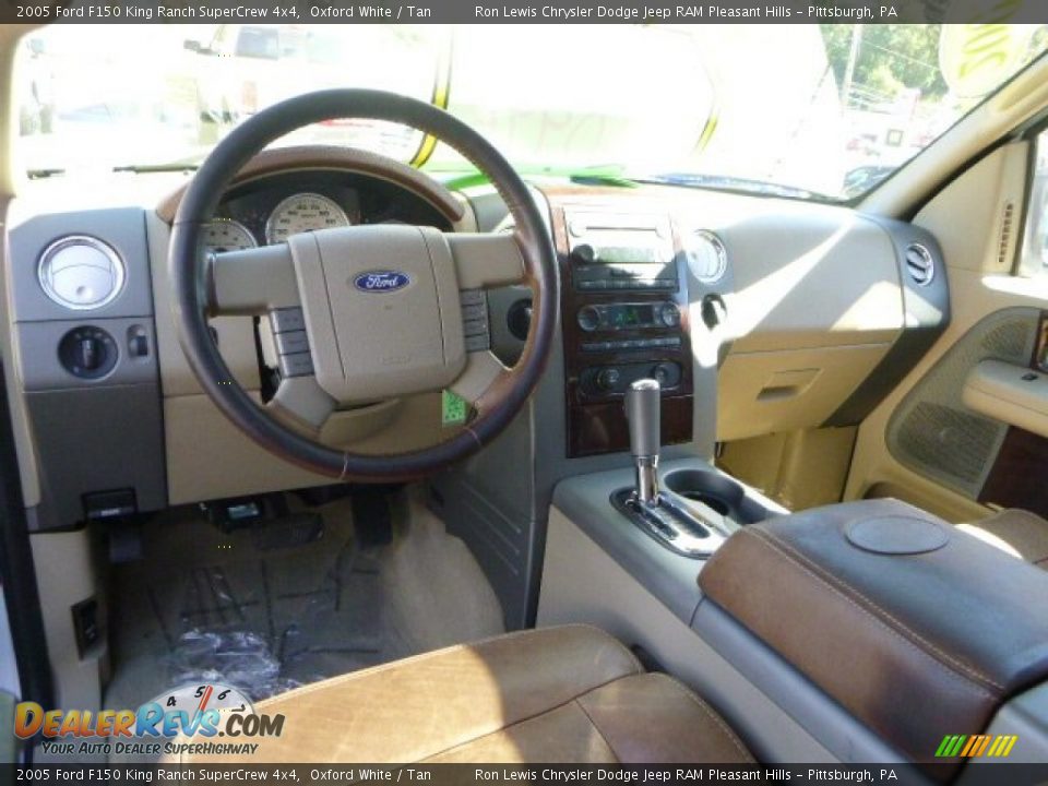 2005 Ford F150 King Ranch SuperCrew 4x4 Oxford White / Tan Photo #13