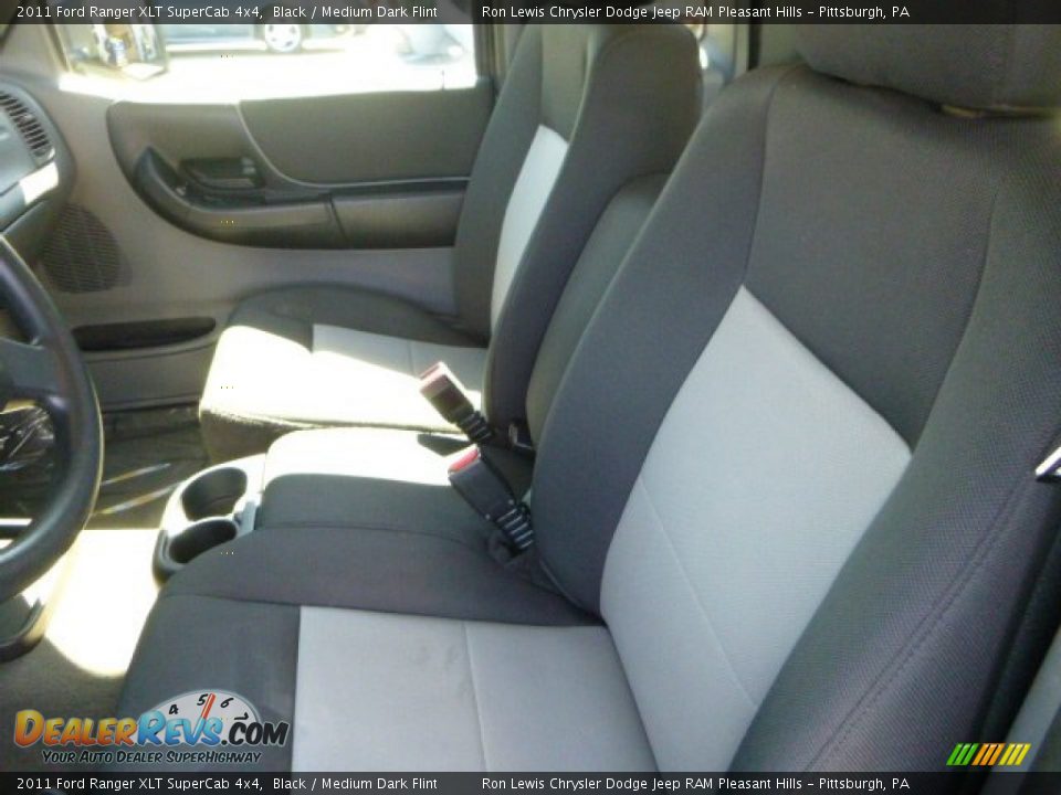 2011 Ford Ranger XLT SuperCab 4x4 Black / Medium Dark Flint Photo #14