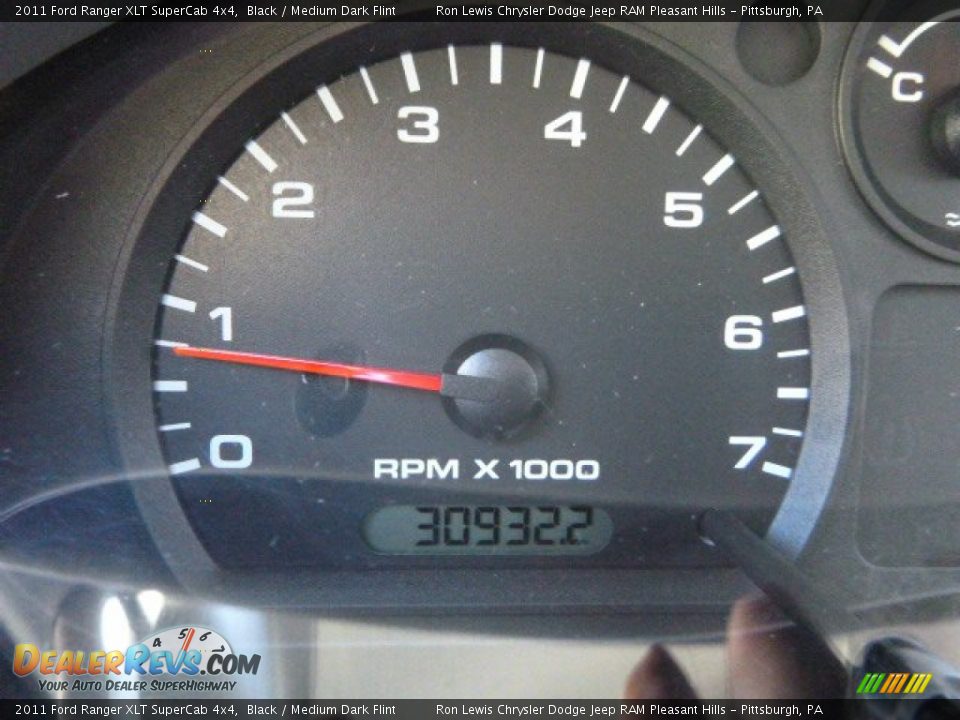 2011 Ford Ranger XLT SuperCab 4x4 Black / Medium Dark Flint Photo #19