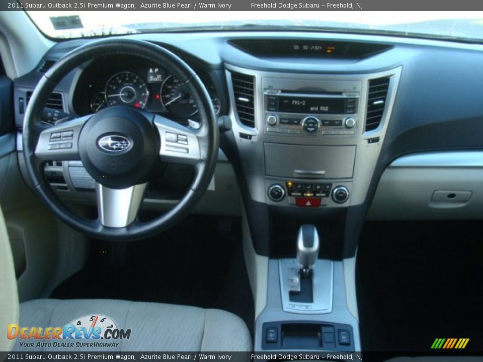 2011 Subaru Outback 2.5i Premium Wagon Azurite Blue Pearl / Warm Ivory Photo #16