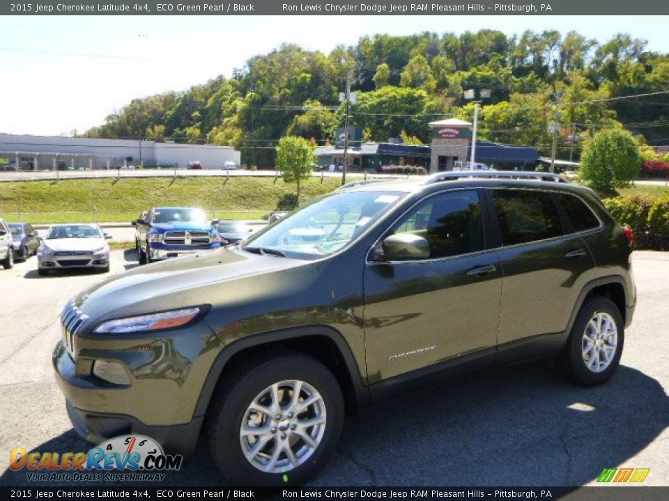 2015 Jeep Cherokee Latitude 4x4 ECO Green Pearl / Black Photo #1