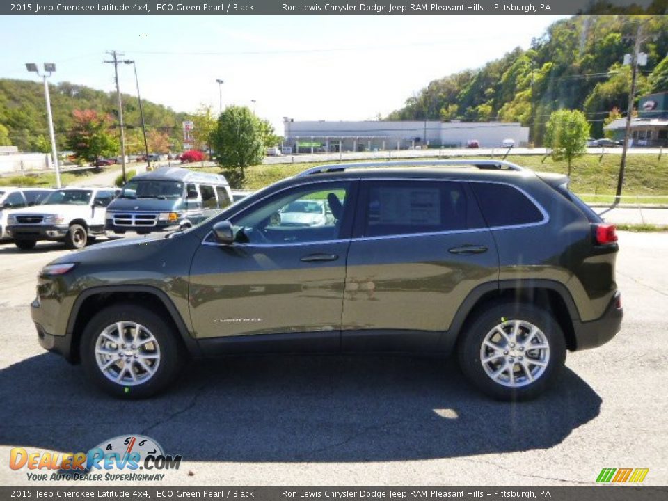 2015 Jeep Cherokee Latitude 4x4 ECO Green Pearl / Black Photo #2