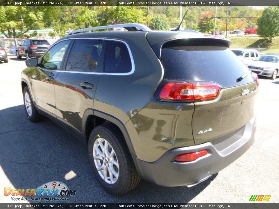 2015 Jeep Cherokee Latitude 4x4 ECO Green Pearl / Black Photo #3