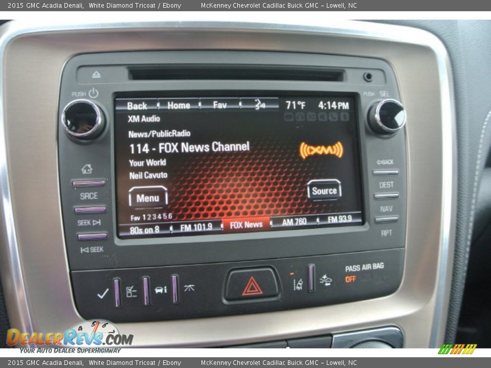 2015 GMC Acadia Denali White Diamond Tricoat / Ebony Photo #12
