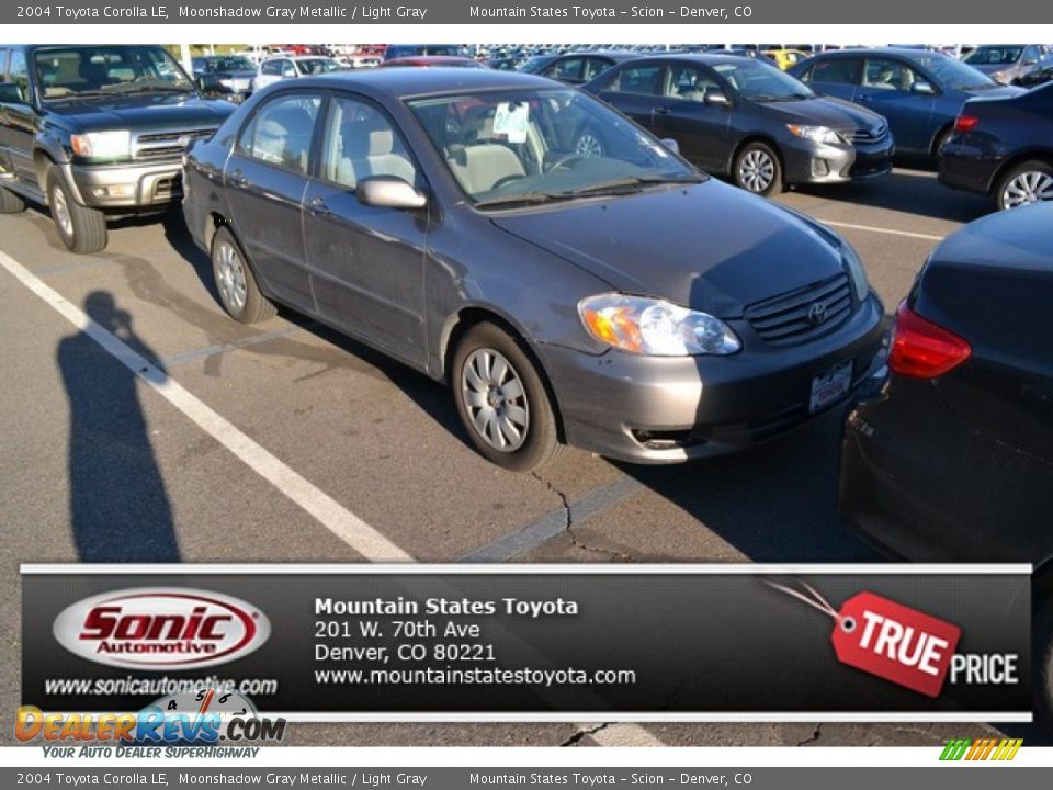 2004 Toyota Corolla LE Moonshadow Gray Metallic / Light Gray Photo #1