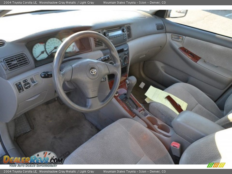 2004 Toyota Corolla LE Moonshadow Gray Metallic / Light Gray Photo #5