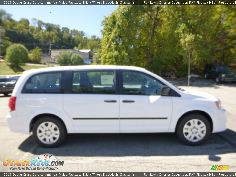 2015 Dodge Grand Caravan American Value Package Bright White / Black/Light Graystone Photo #6