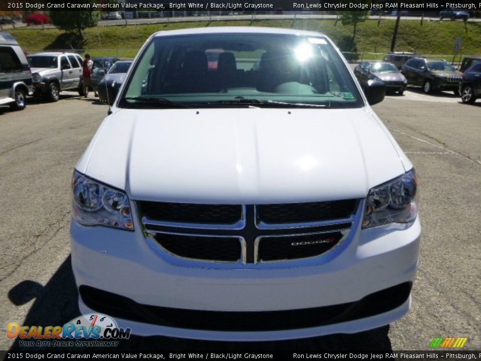 2015 Dodge Grand Caravan American Value Package Bright White / Black/Light Graystone Photo #8