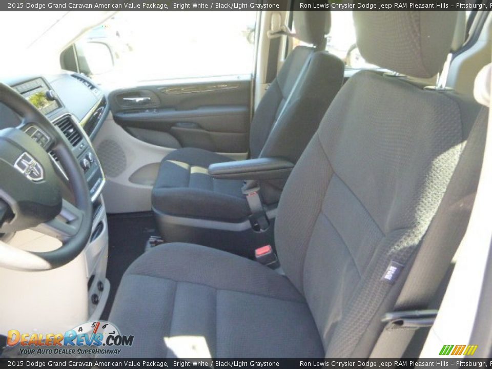 2015 Dodge Grand Caravan American Value Package Bright White / Black/Light Graystone Photo #14