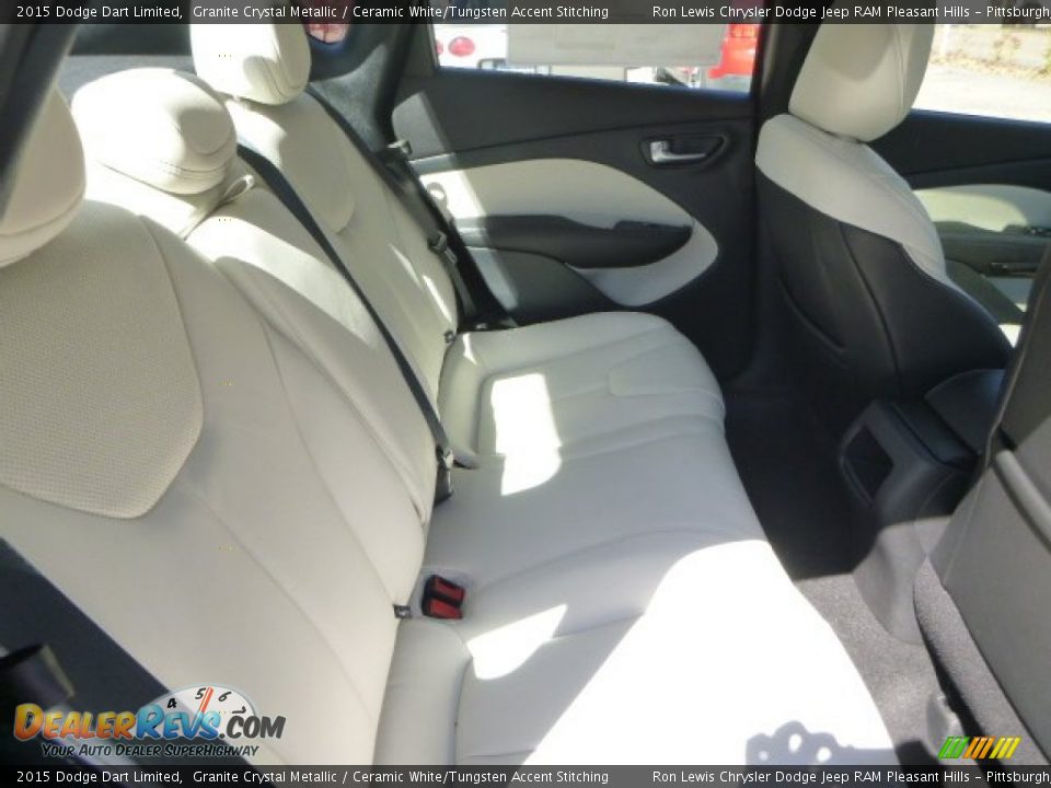 2015 Dodge Dart Limited Granite Crystal Metallic / Ceramic White/Tungsten Accent Stitching Photo #11