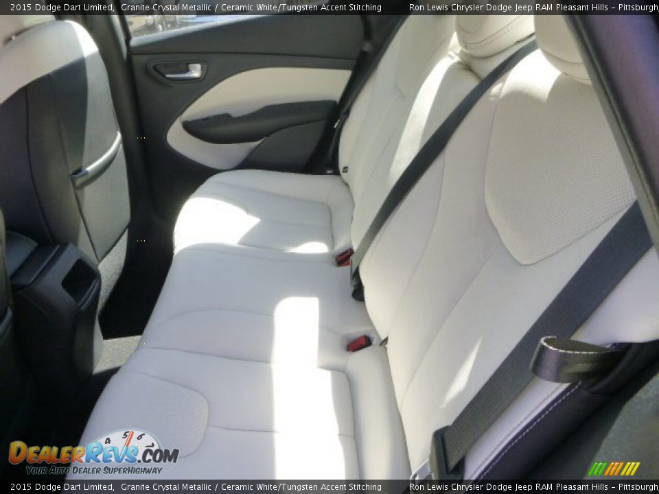 2015 Dodge Dart Limited Granite Crystal Metallic / Ceramic White/Tungsten Accent Stitching Photo #13