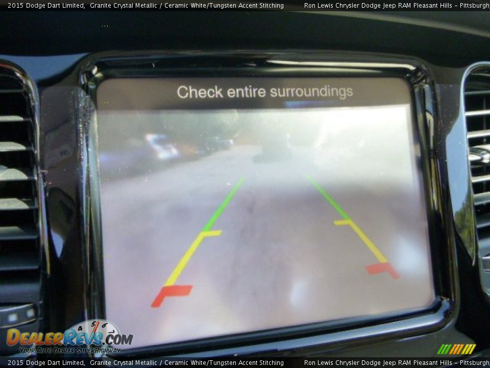 2015 Dodge Dart Limited Granite Crystal Metallic / Ceramic White/Tungsten Accent Stitching Photo #19