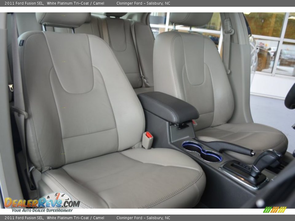 2011 Ford Fusion SEL White Platinum Tri-Coat / Camel Photo #16