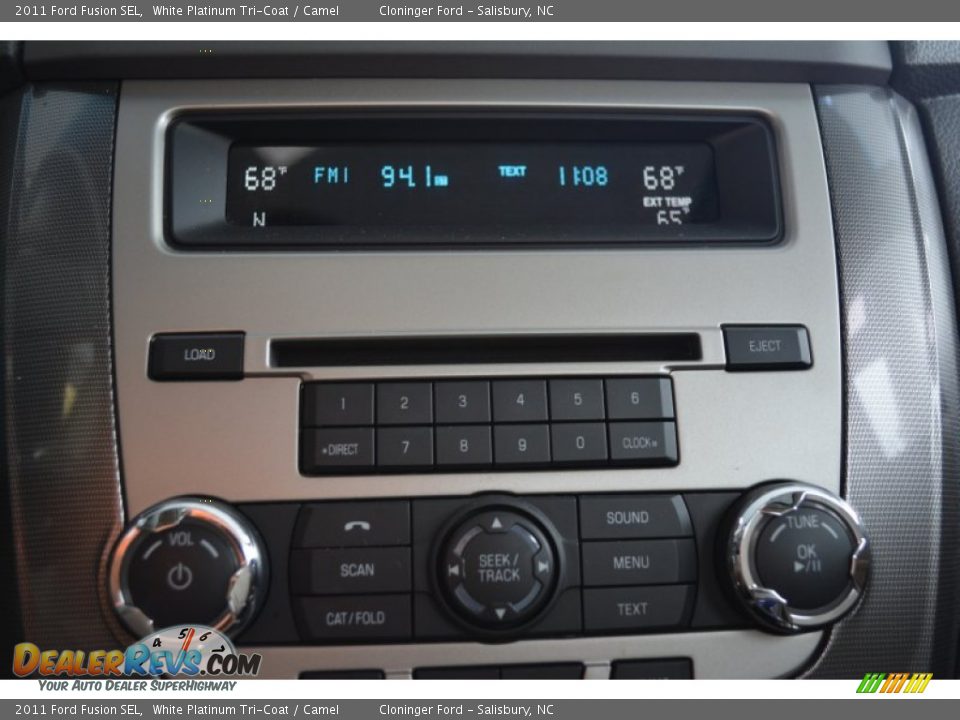 2011 Ford Fusion SEL White Platinum Tri-Coat / Camel Photo #21