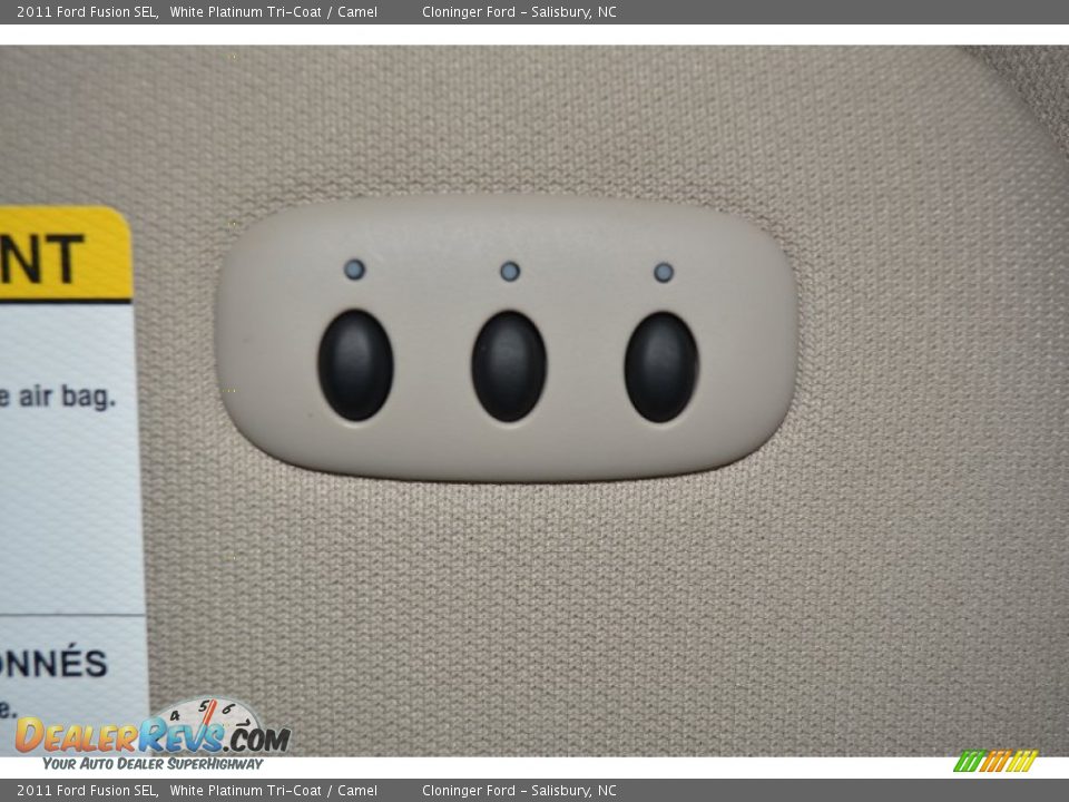 2011 Ford Fusion SEL White Platinum Tri-Coat / Camel Photo #25