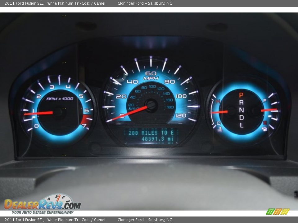 2011 Ford Fusion SEL White Platinum Tri-Coat / Camel Photo #28