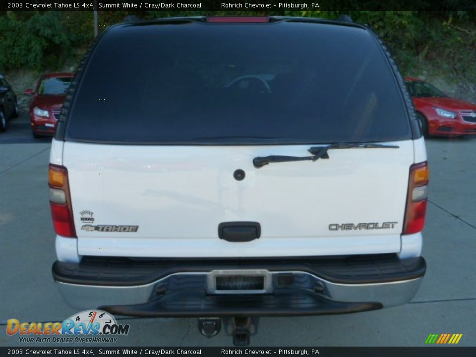 2003 Chevrolet Tahoe LS 4x4 Summit White / Gray/Dark Charcoal Photo #16