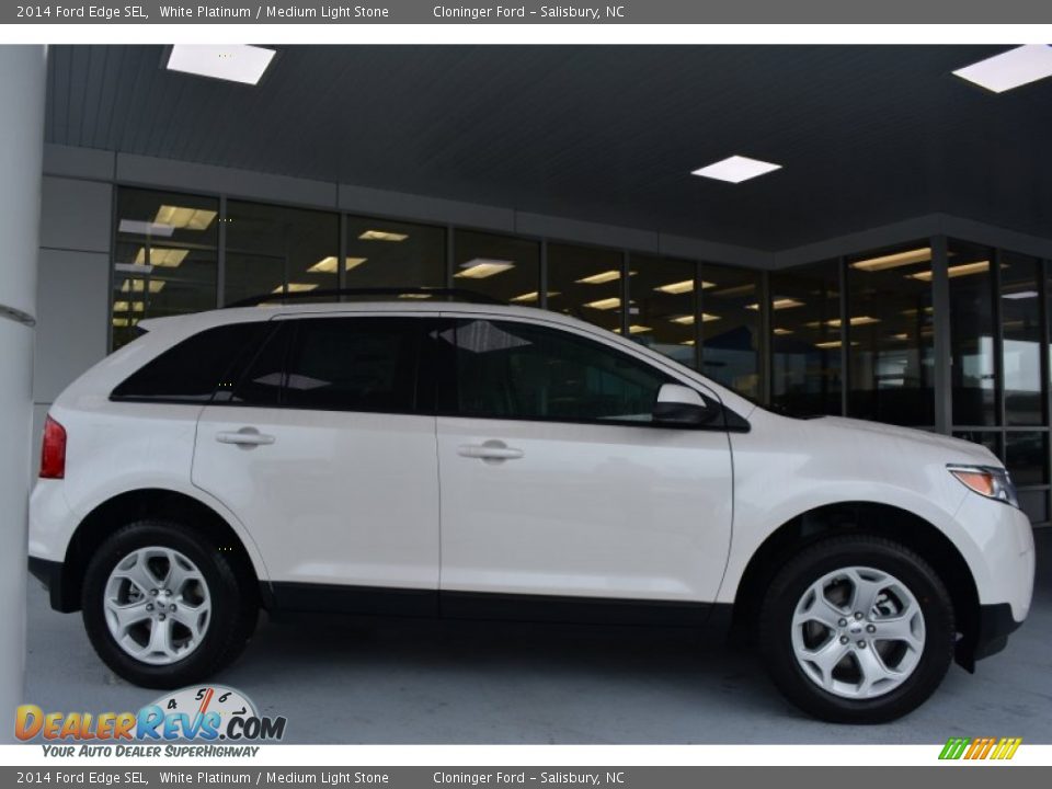 2014 Ford Edge SEL White Platinum / Medium Light Stone Photo #2