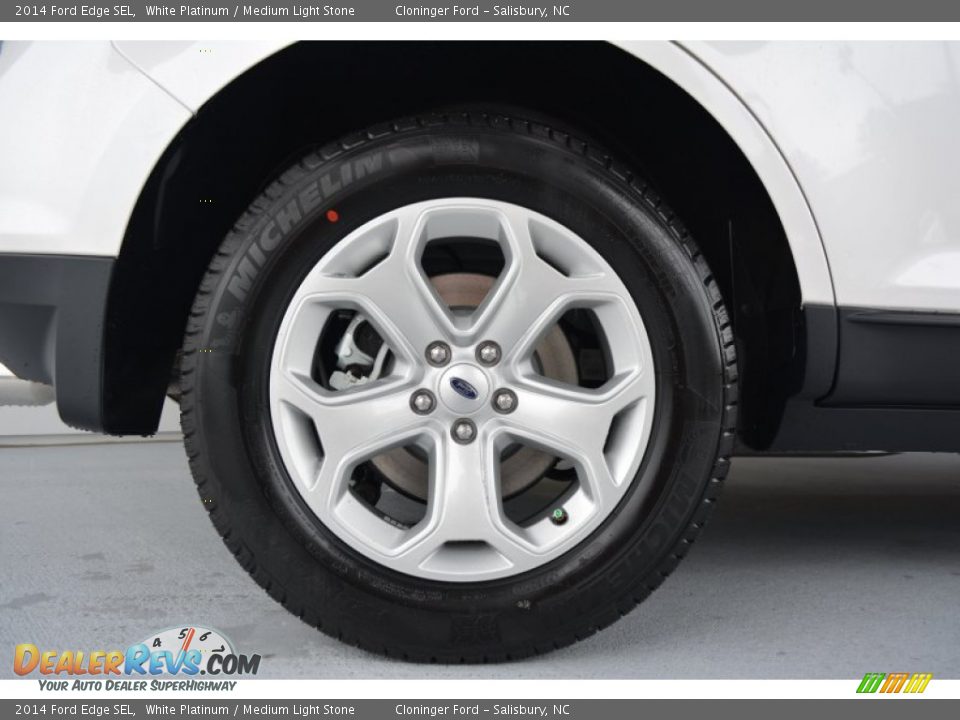 2014 Ford Edge SEL White Platinum / Medium Light Stone Photo #10