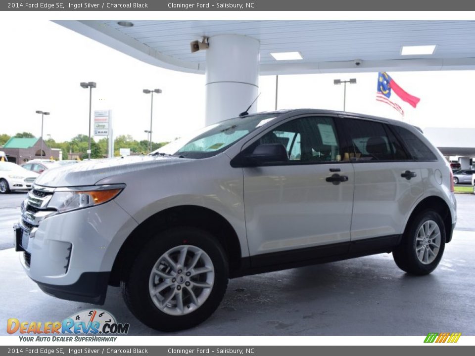 2014 Ford Edge SE Ingot Silver / Charcoal Black Photo #3