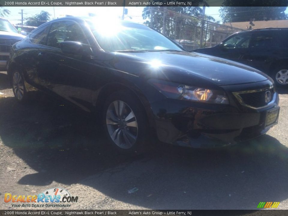 2008 Honda Accord EX-L Coupe Nighthawk Black Pearl / Black Photo #3
