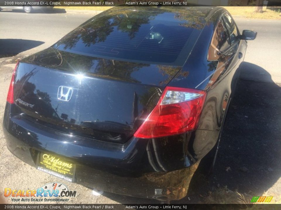 2008 Honda Accord EX-L Coupe Nighthawk Black Pearl / Black Photo #4