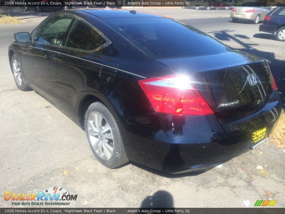2008 Honda Accord EX-L Coupe Nighthawk Black Pearl / Black Photo #5