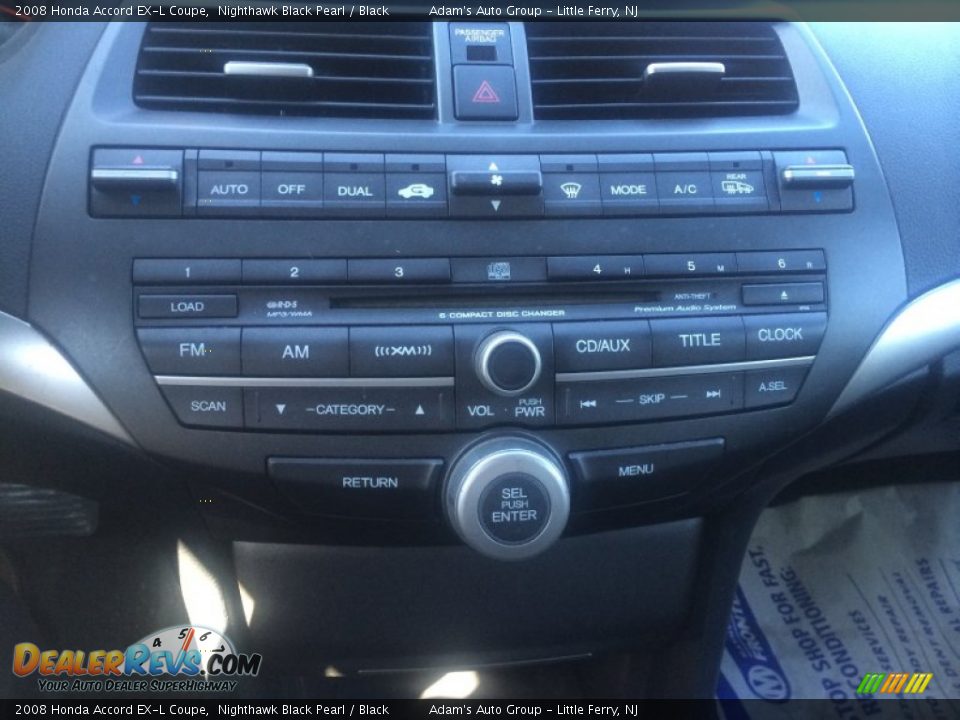 2008 Honda Accord EX-L Coupe Nighthawk Black Pearl / Black Photo #8