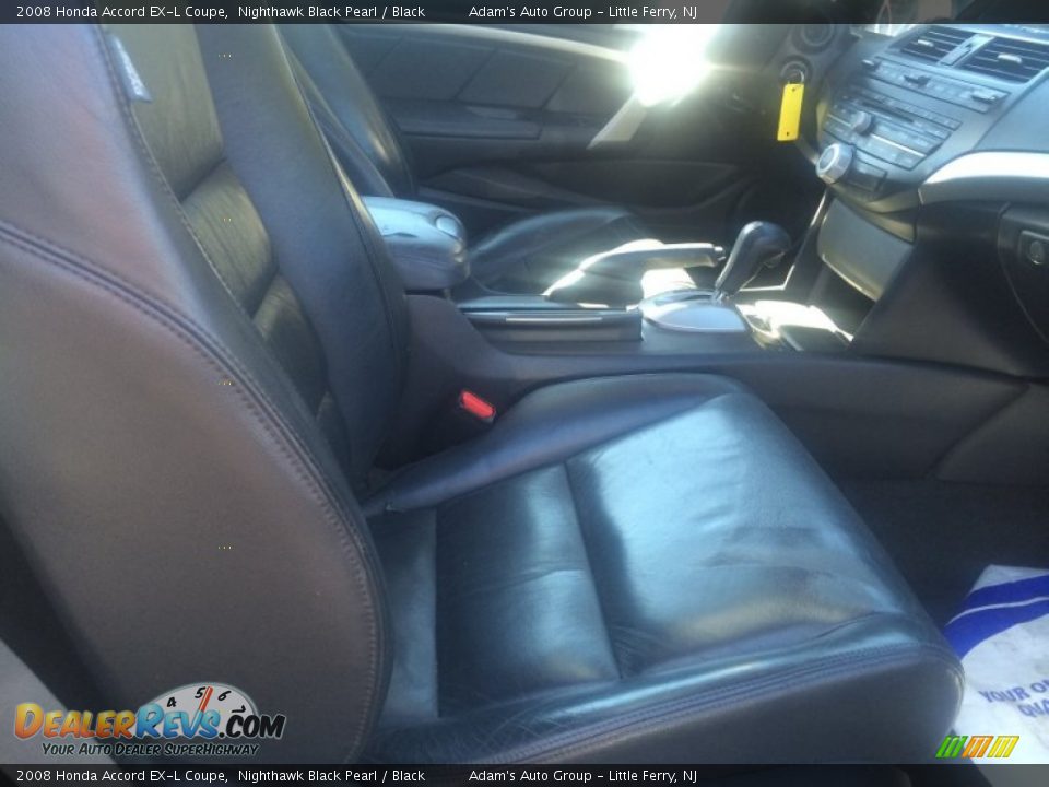 2008 Honda Accord EX-L Coupe Nighthawk Black Pearl / Black Photo #13