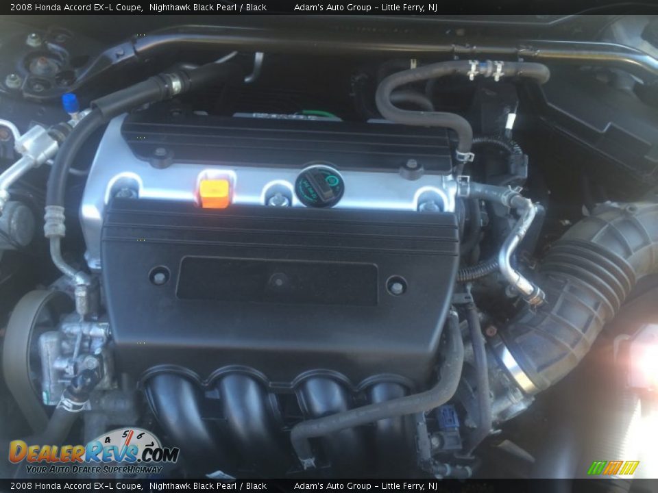 2008 Honda Accord EX-L Coupe Nighthawk Black Pearl / Black Photo #16