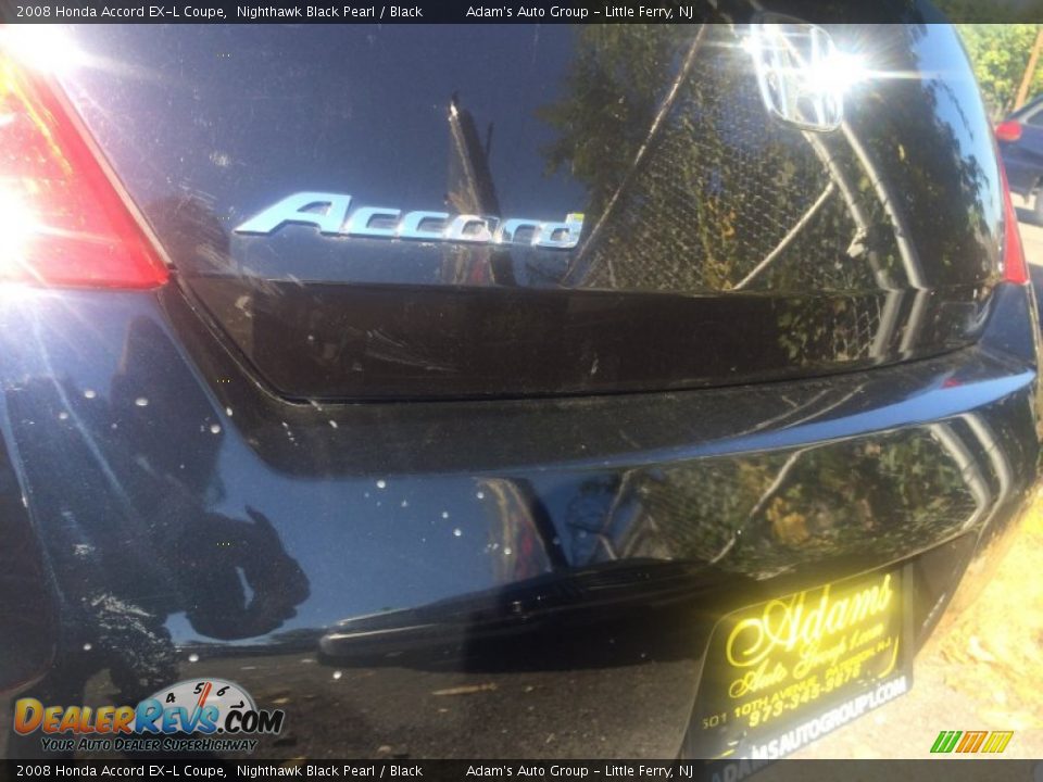 2008 Honda Accord EX-L Coupe Nighthawk Black Pearl / Black Photo #17