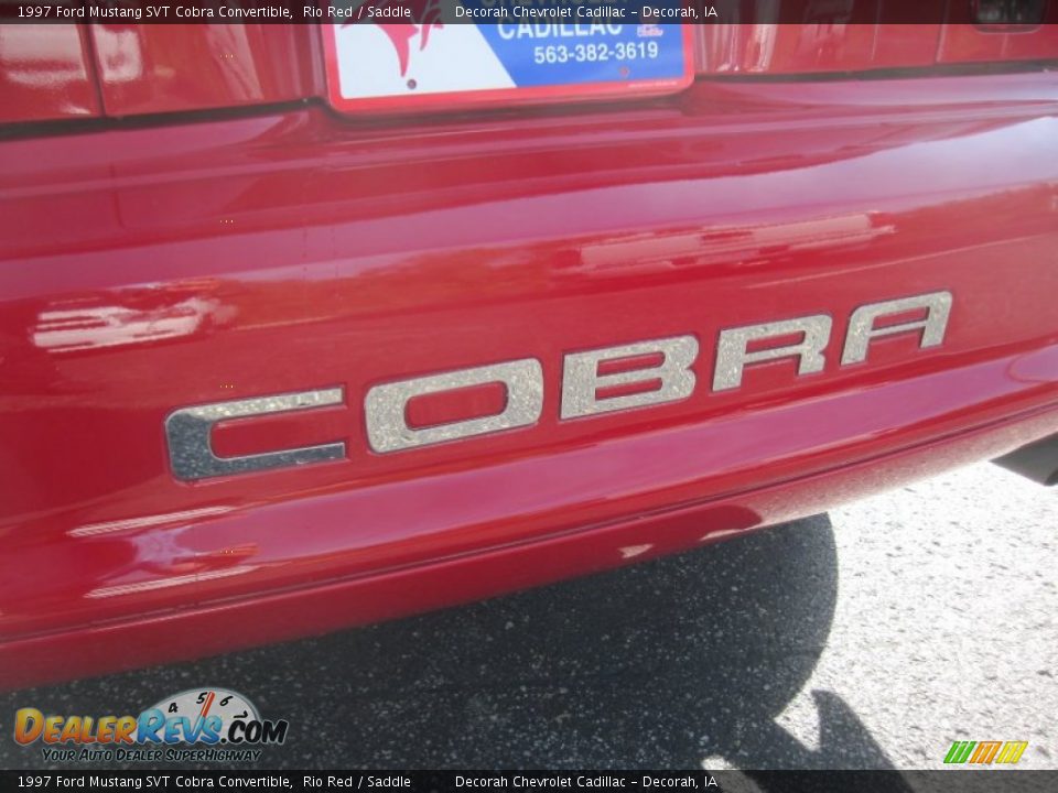 1997 Ford Mustang SVT Cobra Convertible Rio Red / Saddle Photo #9