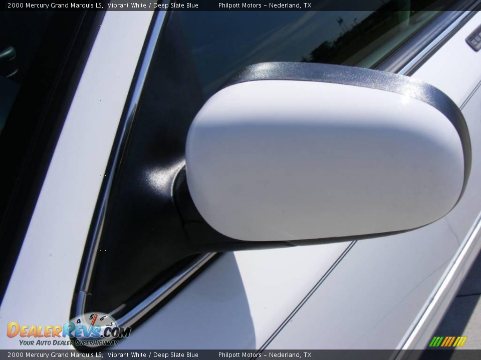 2000 Mercury Grand Marquis LS Vibrant White / Deep Slate Blue Photo #11