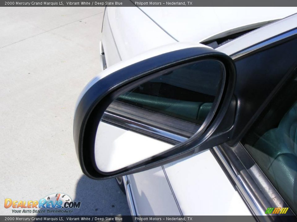 2000 Mercury Grand Marquis LS Vibrant White / Deep Slate Blue Photo #12