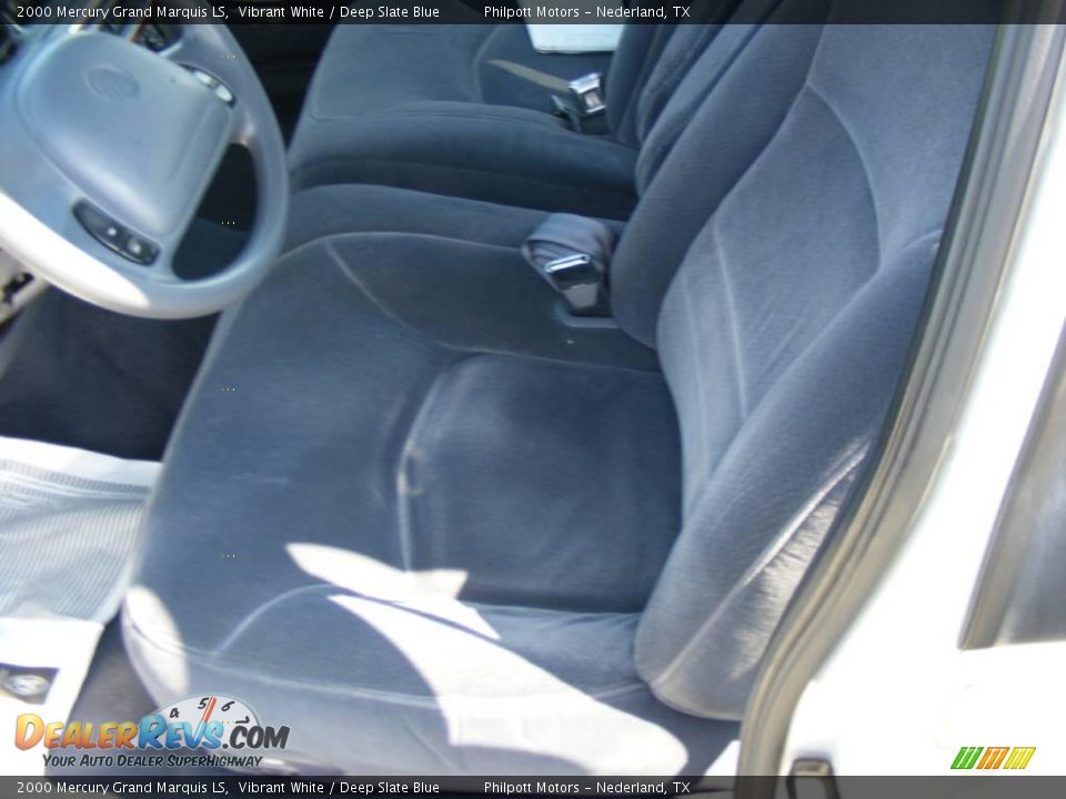 2000 Mercury Grand Marquis LS Vibrant White / Deep Slate Blue Photo #26