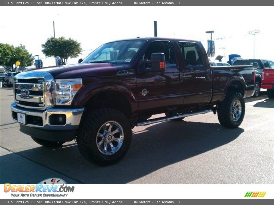 2015 Ford F250 Super Duty Lariat Crew Cab 4x4 Bronze Fire / Adobe Photo #34