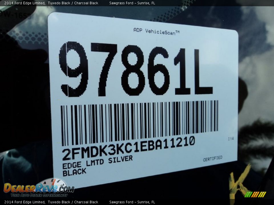 2014 Ford Edge Limited Tuxedo Black / Charcoal Black Photo #35