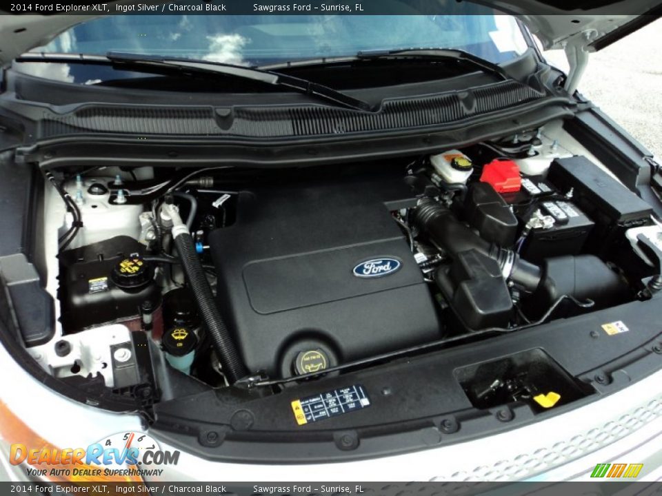 2014 Ford Explorer XLT Ingot Silver / Charcoal Black Photo #35
