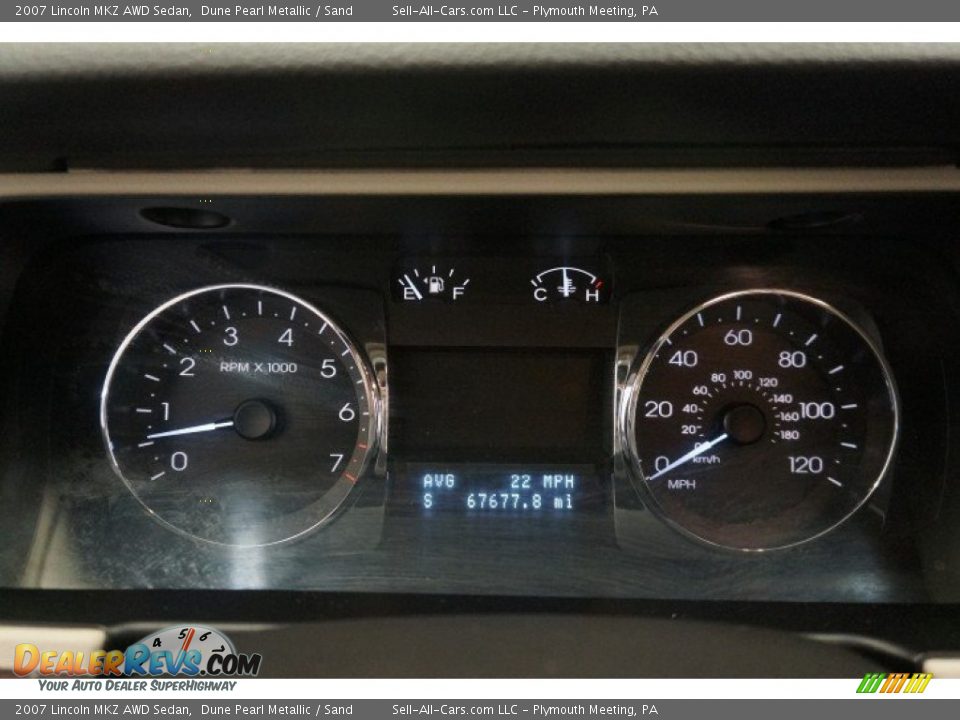 2007 Lincoln MKZ AWD Sedan Dune Pearl Metallic / Sand Photo #24