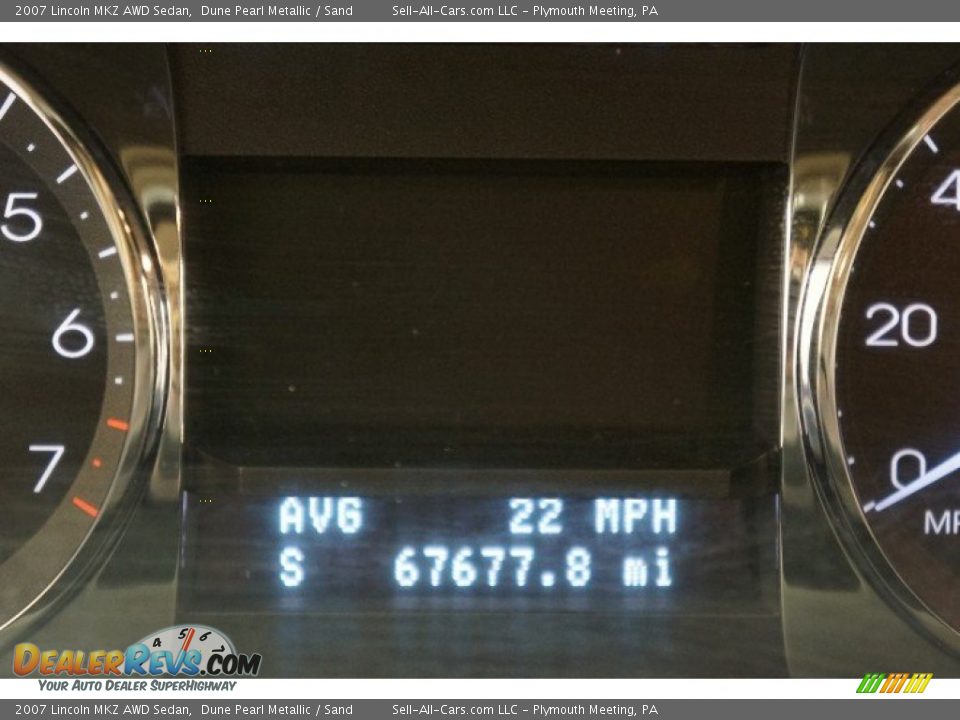 2007 Lincoln MKZ AWD Sedan Dune Pearl Metallic / Sand Photo #25