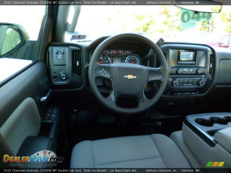 2015 Chevrolet Silverado 2500HD WT Double Cab 4x4 Silver Ice Metallic / Jet Black/Dark Ash Photo #14