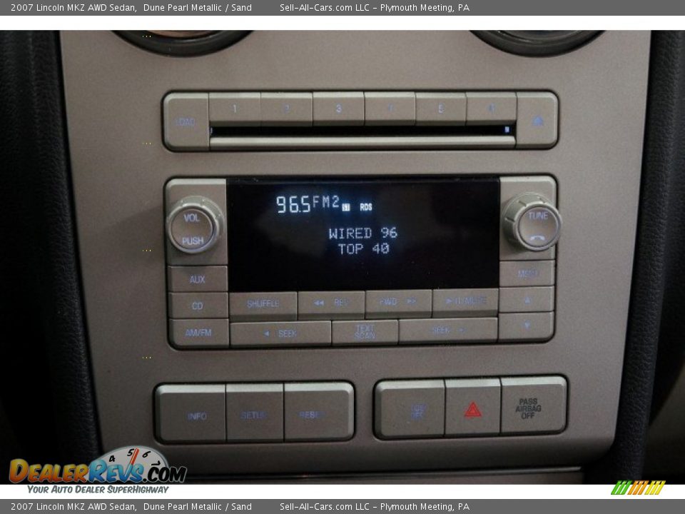 2007 Lincoln MKZ AWD Sedan Dune Pearl Metallic / Sand Photo #26