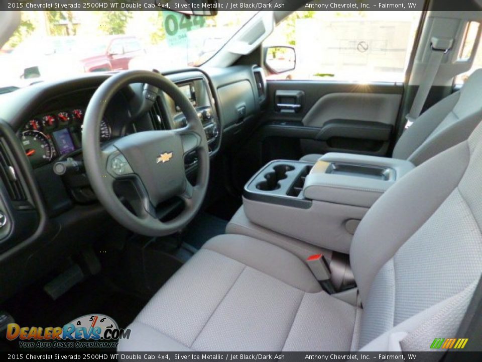 2015 Chevrolet Silverado 2500HD WT Double Cab 4x4 Silver Ice Metallic / Jet Black/Dark Ash Photo #16
