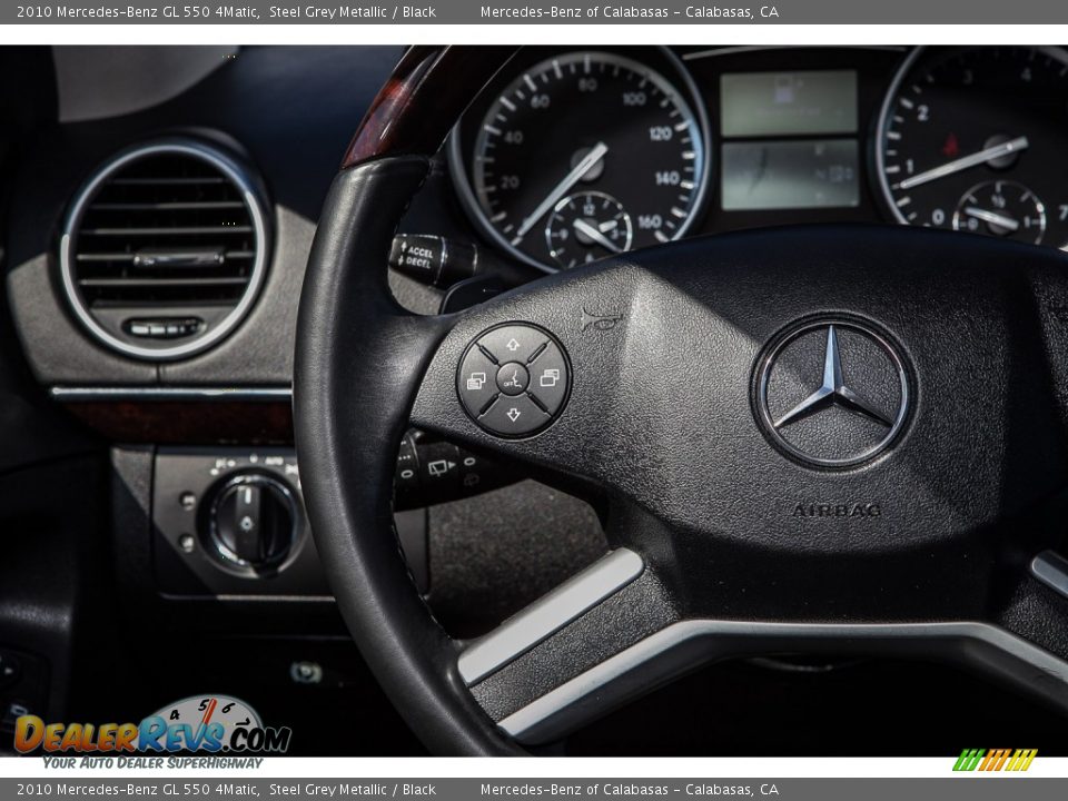 2010 Mercedes-Benz GL 550 4Matic Steel Grey Metallic / Black Photo #19
