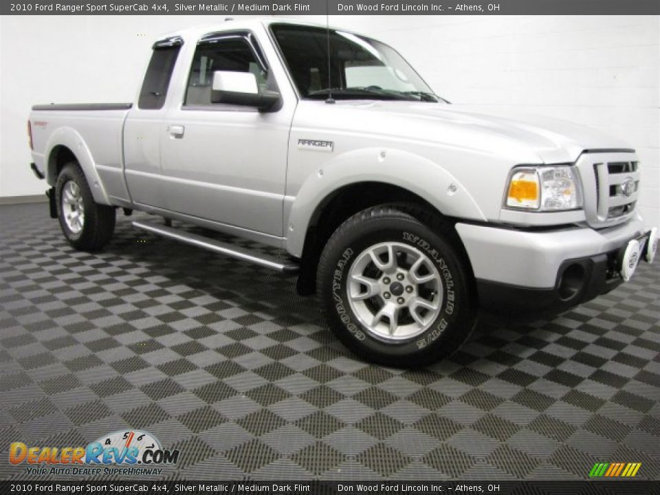 2010 Ford Ranger Sport SuperCab 4x4 Silver Metallic / Medium Dark Flint Photo #1